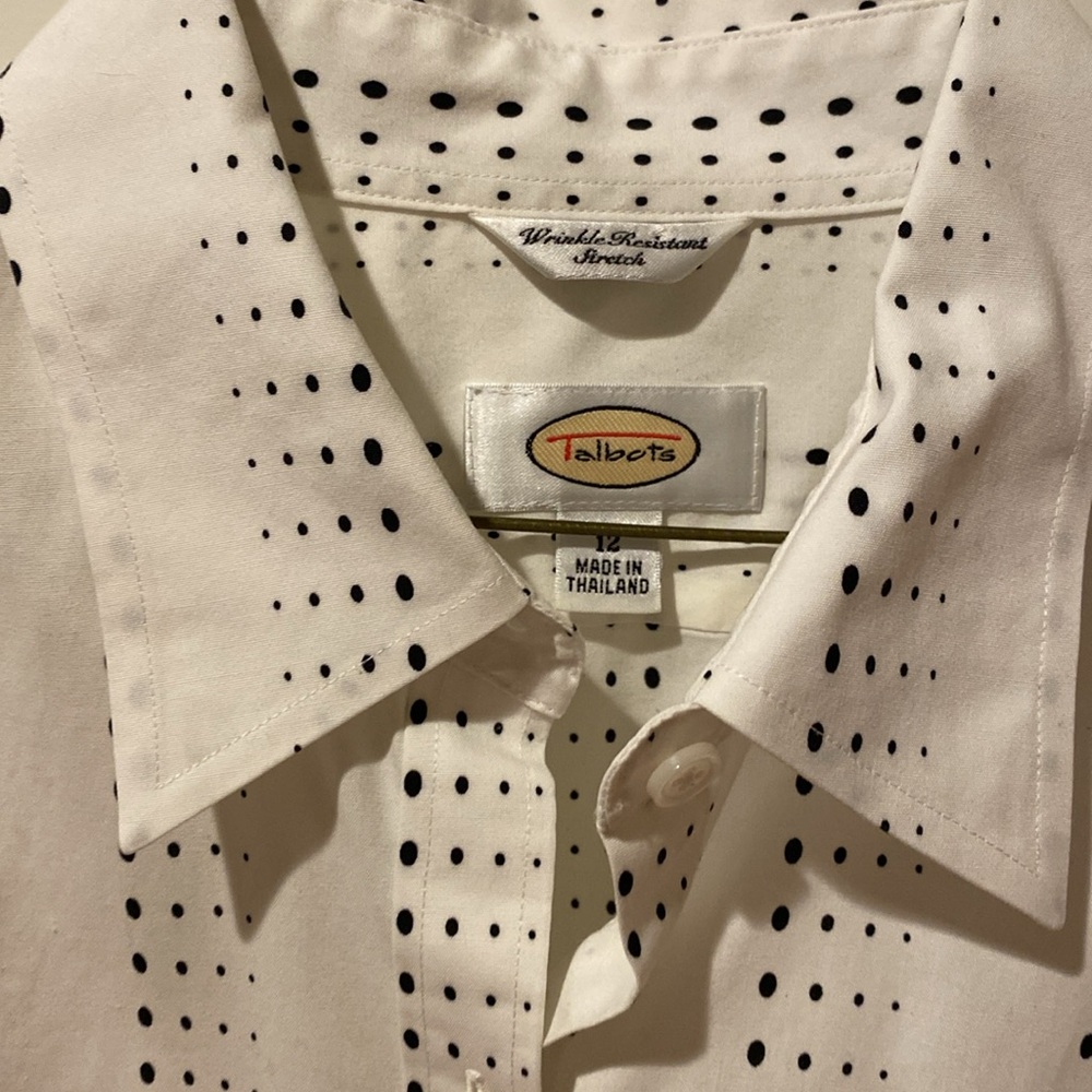 Talbots Dot Button Down - image 2